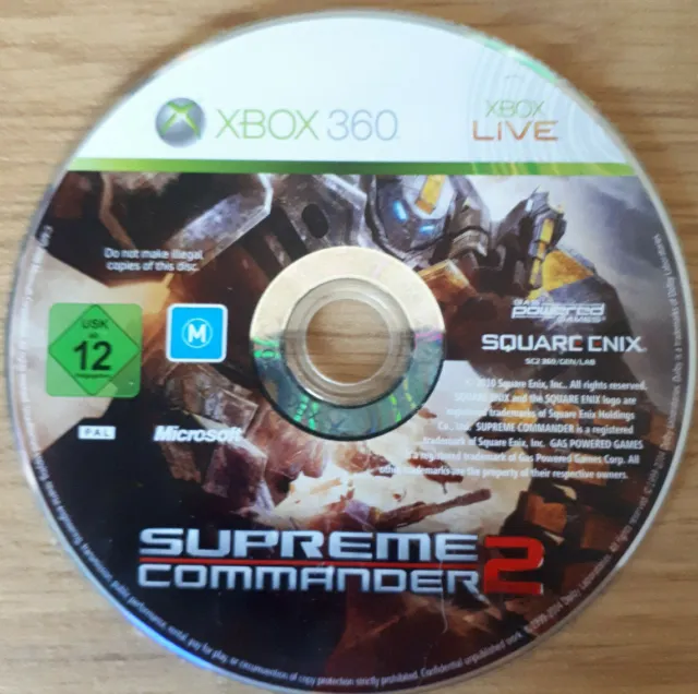 Supreme Commander 2 - Microsoft Xbox 360 Game *DISC ONLY*