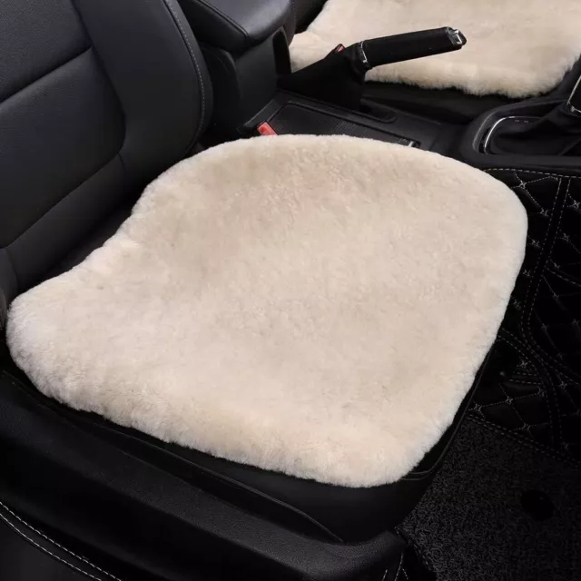 Car Auto Seat Pad Genuine Sheepskin Australian Soft Wool Cover Cushion Pearl