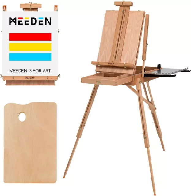 MEEDEN French Style Large Sketchbox Portable Easel for Hold Canvas up to 34"