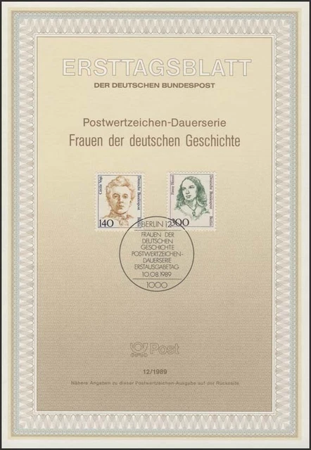 ETB 12/1989 Frauen, Cécile Vogt, Fanny Hensel