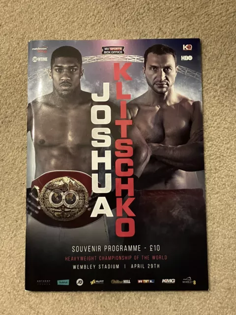 Anthony Joshua v Wladimir Klitschko Wembley 2017 Official Programme