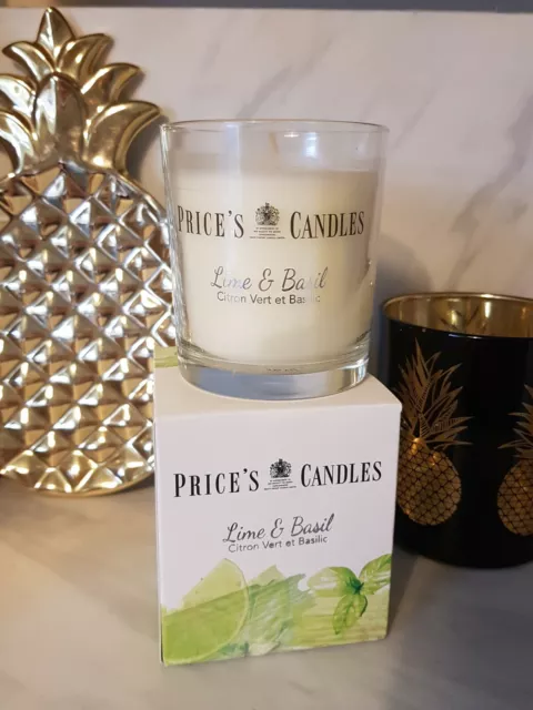 PRICE'S CANDLES LIME & Basil 170g Candle - BRAND NEW IN BOX EUR 7