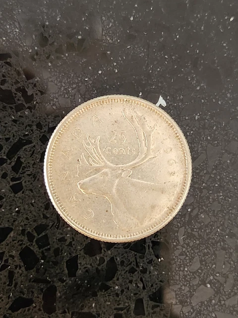 🌟🌟1963 Canadian Silver Quarter -25 Cent🌟🌟