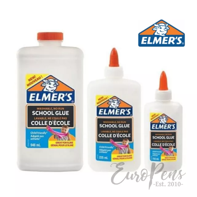 Elmers Kleber weiß No-Run PVA Schulkleber waschbar - Schleim 118 ml bis 946 ml herstellen
