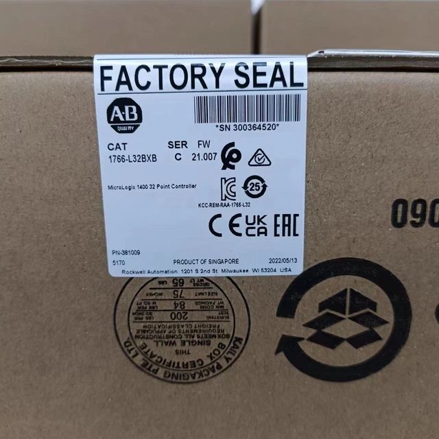2022 Allen-Bradley 1766-L32BXB MicroLogix 1400 32 Point Controller 1766-L32BXB