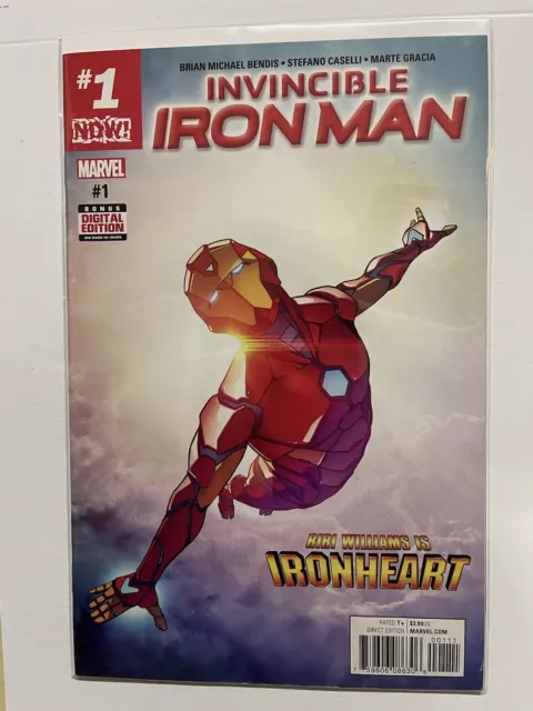 Invincible Iron Man 1 A Bendis 1st Ironheart Riri Williams series Disney+ NM