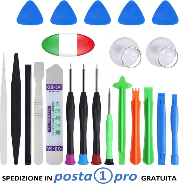 21 in 1 Kit Smontaggio Riparazione Cellulari Smartphone e Tablet, Set Utensili