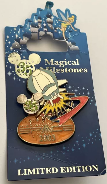 Disney 2006 EPCOT 35 Magical Milestones 2003 Mission: SPACE Blasts Off Pin LE