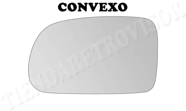 CRISTAL RETROVISOR PARA SSANGYONG KYRON 2005- CONVEXO Izquierdo(Conductor)