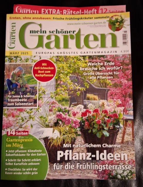 ZEITSCHRIFT MEIN SCHÖNER Garten aktuelle Ausgabe März 2025 EUR 2,30