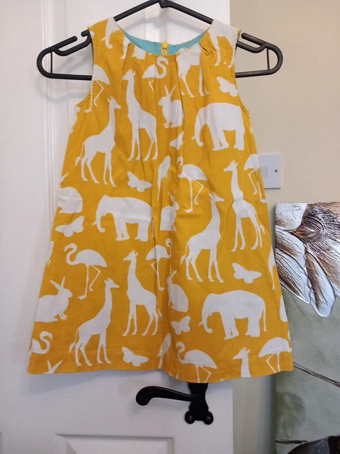 Abito mini Boden corda gialla con design animale per tutta l'età da 4 a 5