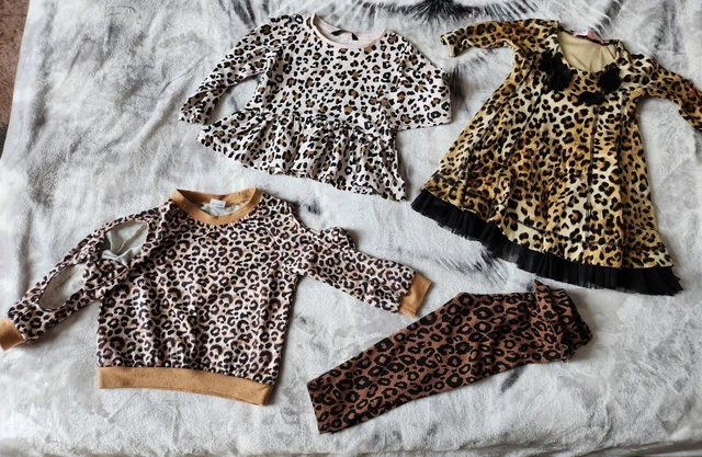 Girls Panther Bundle Age 2-3 Years Top Leggings Dress Tunic Beautiful