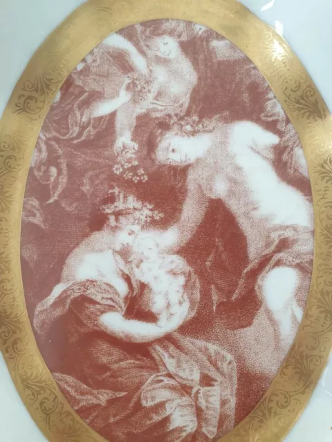 Plat romantique en porcelaine de Limoges d'après Rubens 2