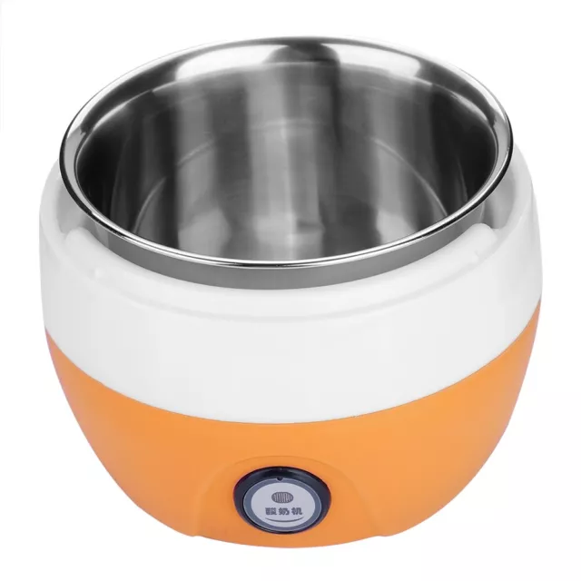 (Orange)1L Household Electric Automatic Yogurt Yoghurt Maker Stainless Steel SD