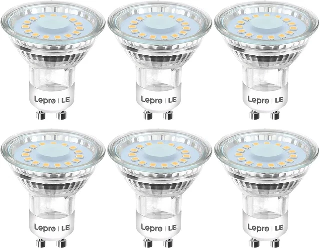Lepro GU10 LED Glühbirnen warmweiß 2700K, 4W 325lm Spotlicht Glühbirnen, 50W Halogen von