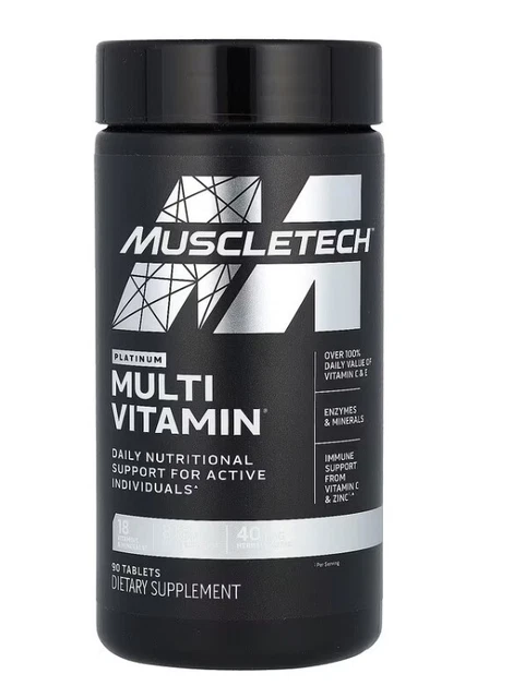 MUSCLETECH PLATINUM MULTIVITAMIN 90 Tablets £17.88 - PicClick UK