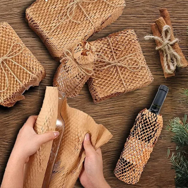 Honeycomb Wrap Brown Kraft Paper Cushion Eco Friendly Protective Wrapping 50m AU