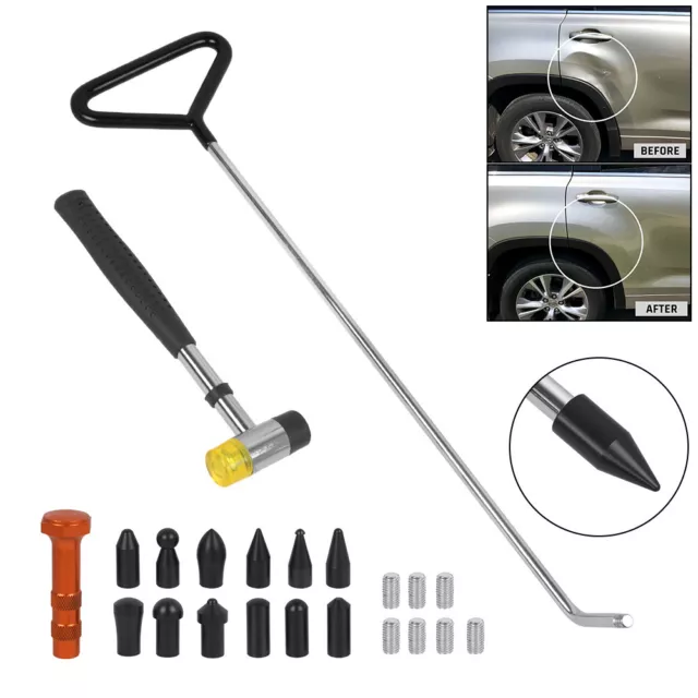 14PCS Paintless Dent Repair Rod Kit Auto Dent Removal Tools Car Dent Pullout Kit