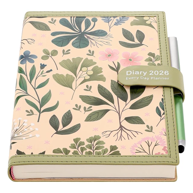 MLJTOYO ACADEMIC DIARY 2026 A5 Page a Day,Soft Cover Matcha Green 2026 ...