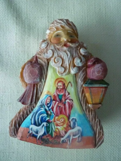 G. DeBrekht Nativity Santa Tiny Tales Figurine 2010 Hand Crafted Hand Painted