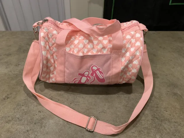 Pink Ballet Bag for Girls Embroidered Pink Dots Ballet Bag for Little Girls Cute