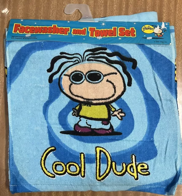 “Cool Dude” Facewasher And Towel Set - New With Tags - Vintage - Suit Cool Dude