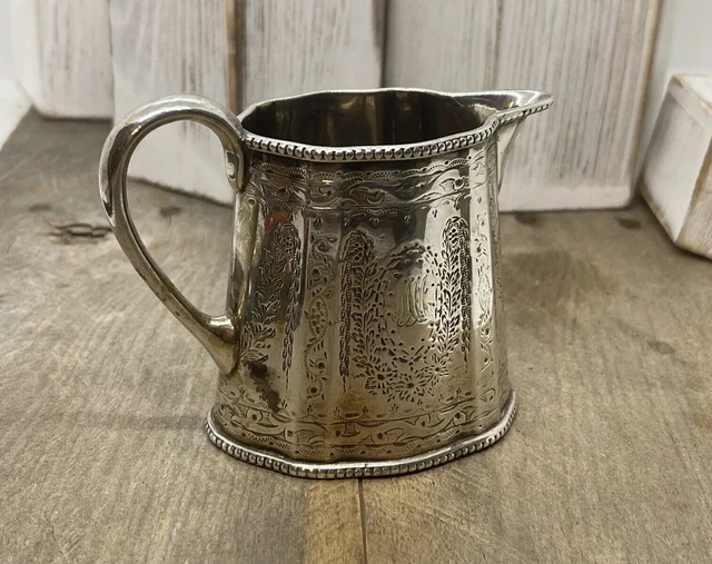 Fine VICTORIAN STERLING SILVER MILK / CREAM JUG London 1868