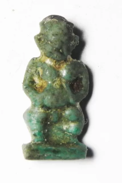 Zurqieh -As4861-  Ancient Egypt, Faience Pataikos Amulet. 1075 - 600 B.c