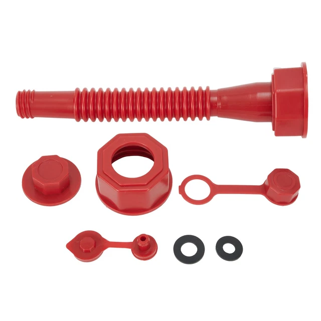 Heavy Duty Gas Can Spout Nozzle Kit – 6 Piece, Universal Fit, Built For Longer Use