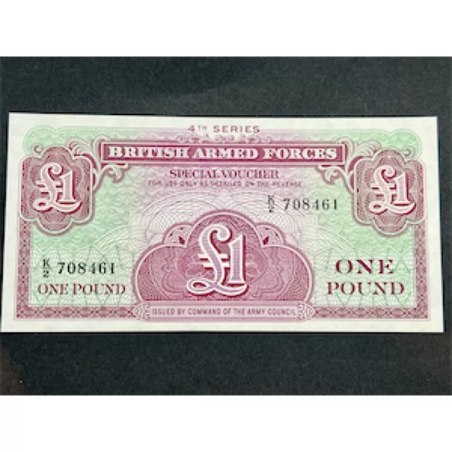 British Armed Forces One Pound K/2 7084611962 4TH SERIES UNC - H1097