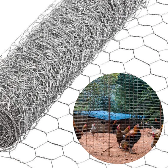0.35x4m Chicken Wire For Garden Galvanized Netting Protection Hexagonal Easy Use