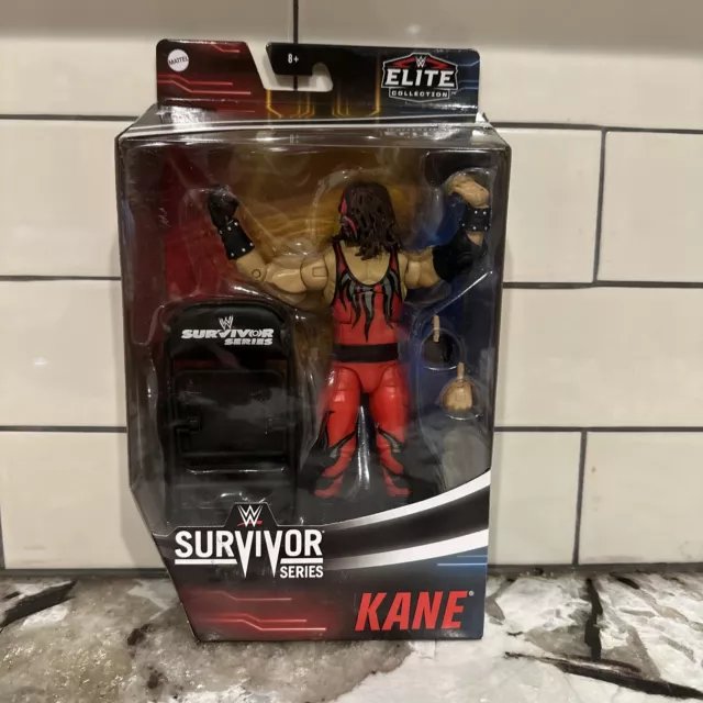 WWE Kane Mattel Elite Survivor Series Wrestling Action Figure All Red Attire WWF