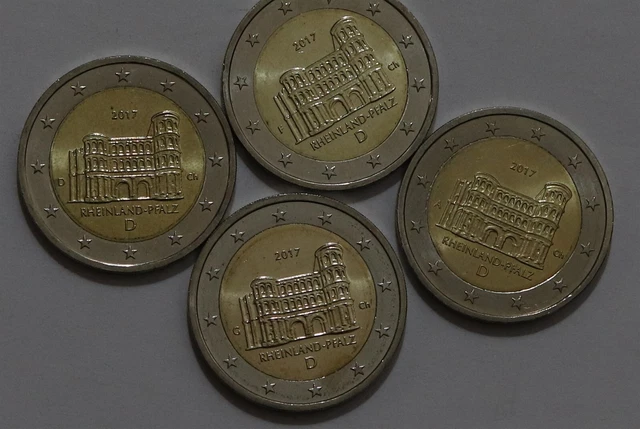 🧭 🇩🇪 Germany 2 Euro - 4 Commemorative Coins B56 #23