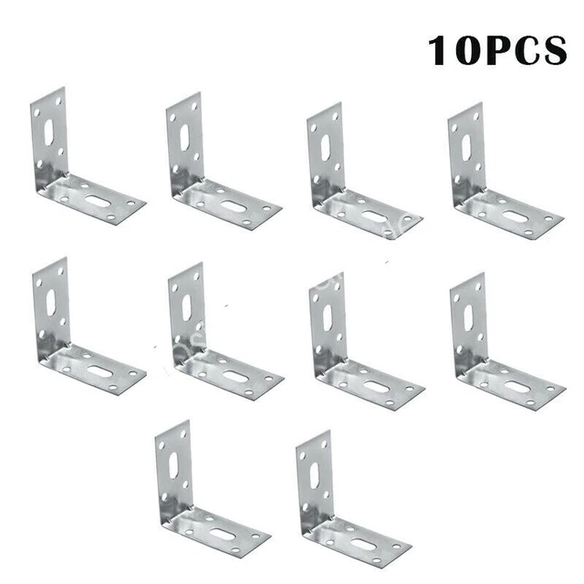 Metal Corner Brackets Heavy L shape Galvanized Angle Braces Furniture Fixing 11