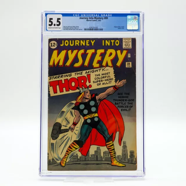 Journey Into Mystery 89 CGC 5.5 Major Key Origin Of Thor Retold 1962 Stan Lee