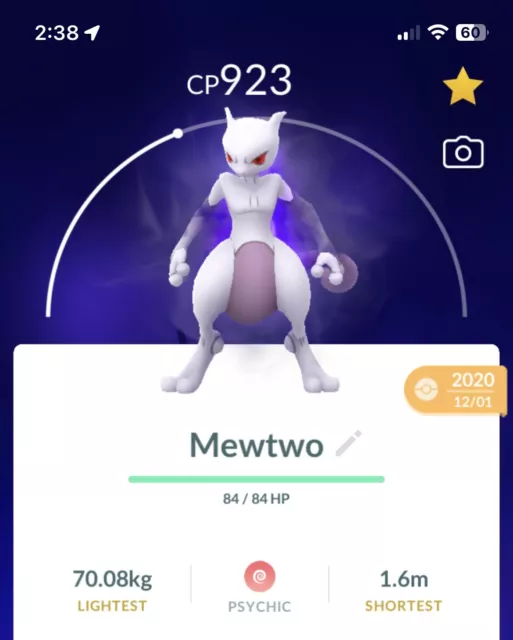 Pokemon Go ✨Shiny Lugia ✨ 30d or registered 🎆 2019 year HIGHER LUCKY %!