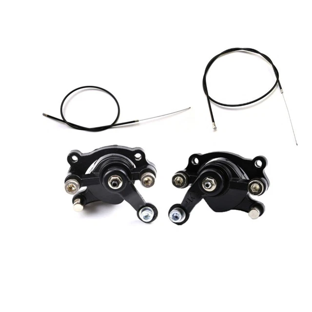 Go kart Front + Rear Disc Brake Caliper Pad Cable 47cc 49cc ATV Dirt Bike Pocket