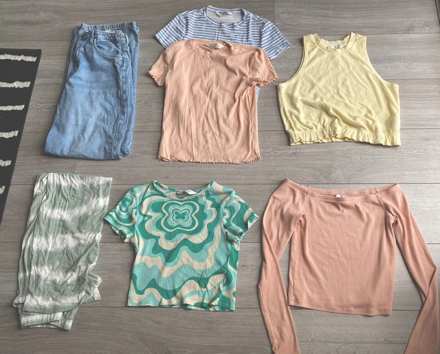 H & M GIRLS jeans tops bundle AGE 13-14 YEARS