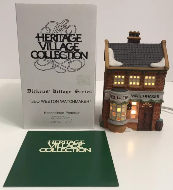 Department 56 - Geo. Weeton Watchmaker - Dickens' Village Series - #5926-9