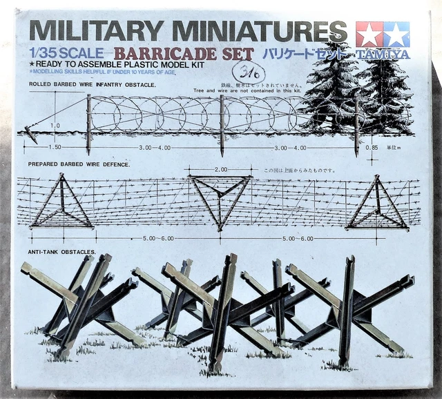 1/35 Maquette barricade set.  (Tamiya) Comme neuve