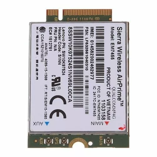 Sierra Wireless EM7455 Dell DW5811e 3P10Y Qualcomm 4G LTE WWAN NGFF Card Module