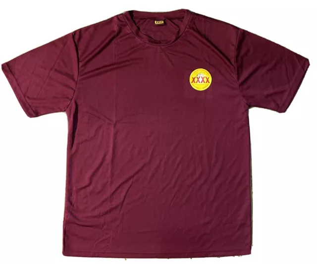 XXXX Gold Mens T-shirt Size XL QLD Maroons Logo Maroon & Gold / State Of Origin