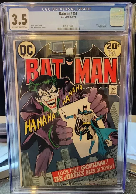 Batman #251 Cgc 3.5 Neal Adams Joker Cover