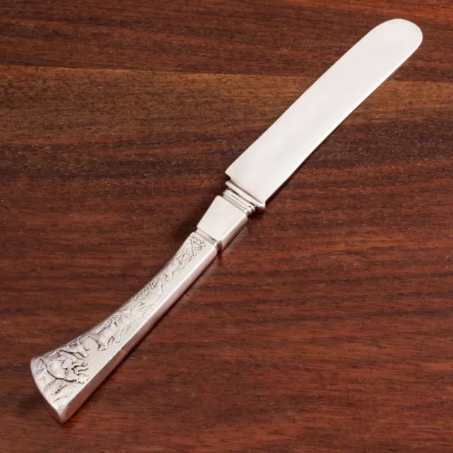 Rare Gorham American Sterling Silver Youth Knife Barnyard 1880S No Monogram