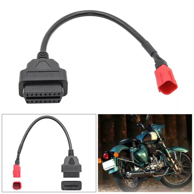 Euro5 OBD2 6 Pin Plug Compatible Motorcycle Scanner Fits Piaggio