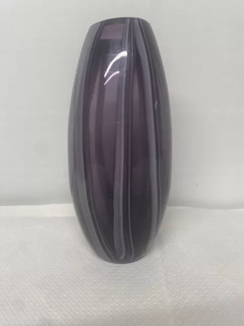 Vase Violet avec reflet vase tourbillonnant en verre art Tyrien souffle à la mai