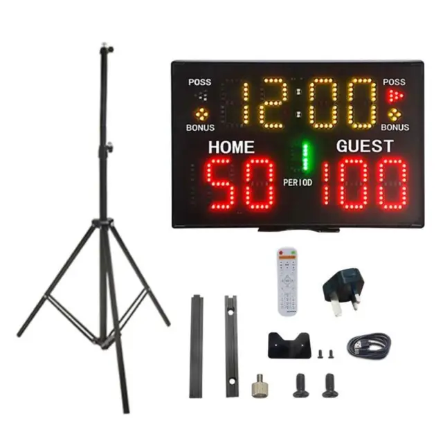 Digital Basketball Scoreboard - 30M Control Distance Tabletop