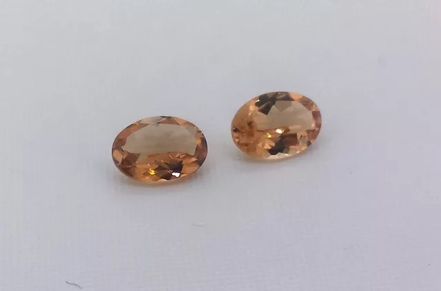 TORMALINA GIALLO ARANCIO 1.40 Ct Coppia 100% Naturale