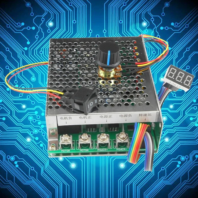 DC10-55V 12V/24V/36V 60A PWM Moteur Vitesse Contrôleur CW CCW Réversible/Switch