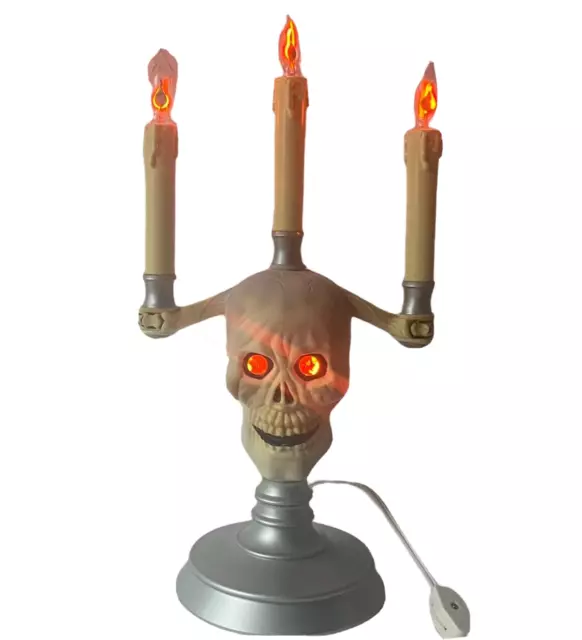 Haunted Halloween Candelabra Hallow Scream Skull Trendmasters Vintage Prop 1994